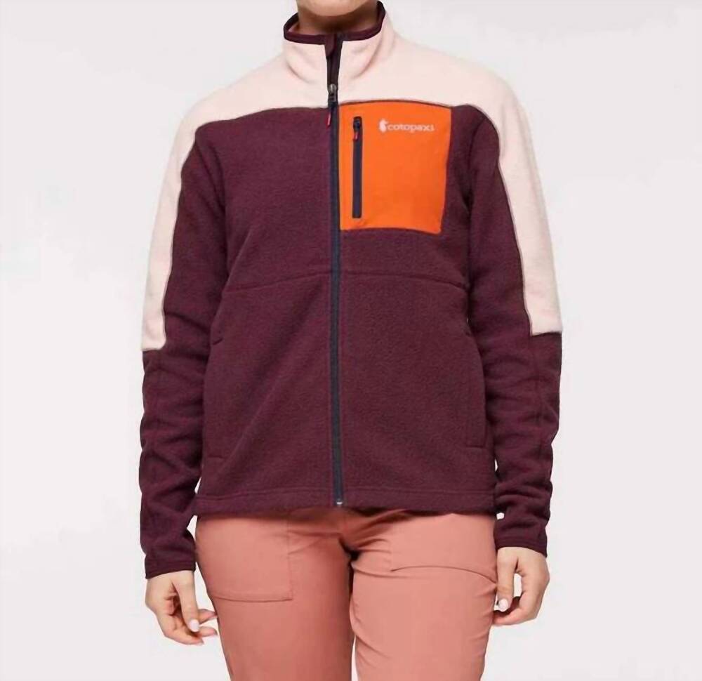 NEW COTOPAXI abrazo fleece full zip jacket in rosewood/wine